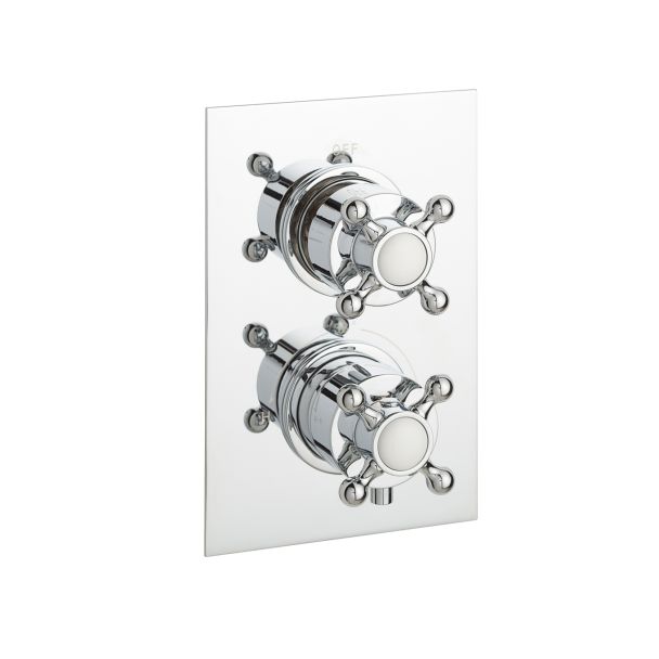 Just Taps Plus Victorian Thermostatic Concealed 2 Outlet Shower Valve