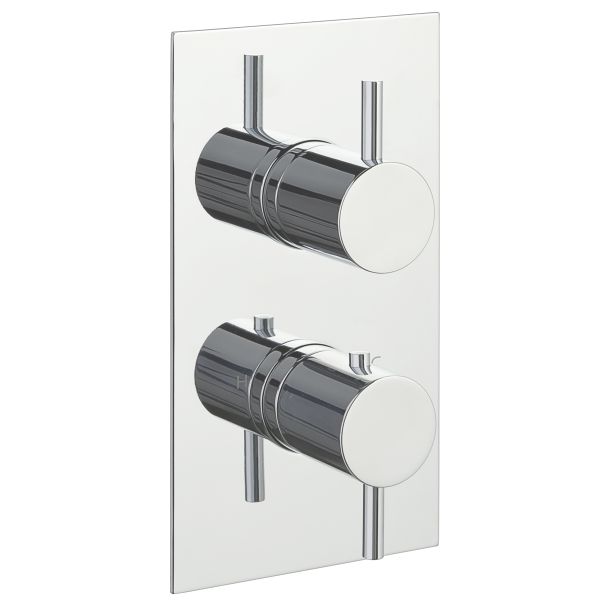 Just Taps Florence thermostatic concealed 3 outlet shower valve, Designer handle