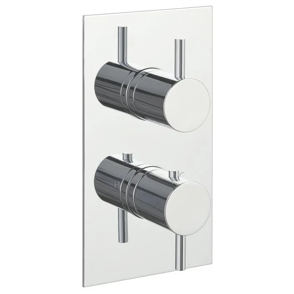 Just Taps Florence thermostatic concealed 2 outlet shower valve, Designer handle