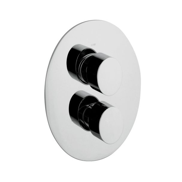 Just Taps Ovaline Concealed Single Outlet Thermostatic Shower Valve