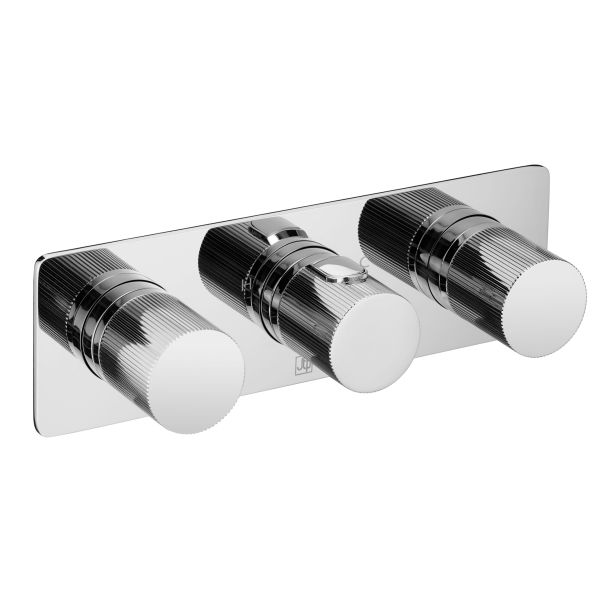 Just Taps Thermostatic concealed 2 outlet shower valve Chrome