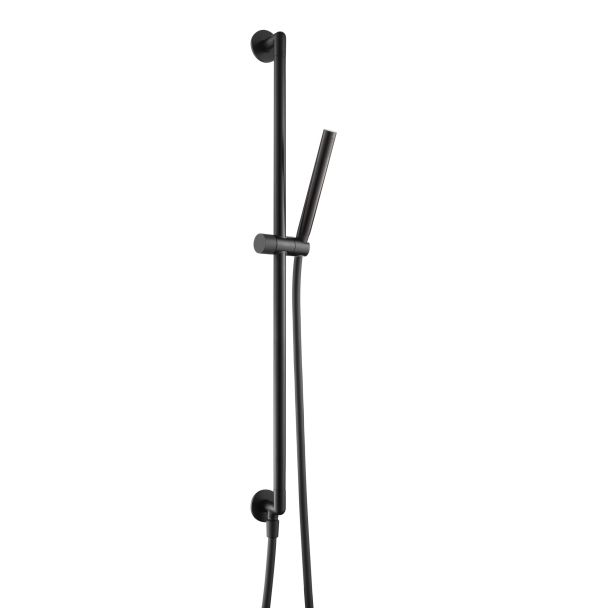 Just Taps Slide rail with pencil shower handle and hose Brushed Black