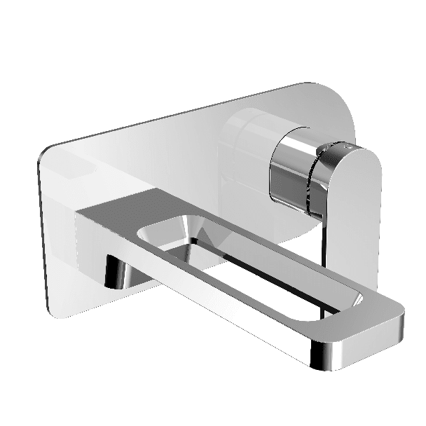 Just Taps AXEL Chrome single lever wall mounted basin mixer