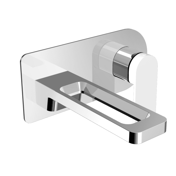 Just Taps AXEL Single Lever Wall Mounted Basin Mixer, Matt White Handle