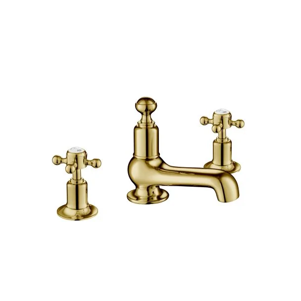 Just Taps Grosvenor Cross 3 Hole Deck Mounted Bath Filler