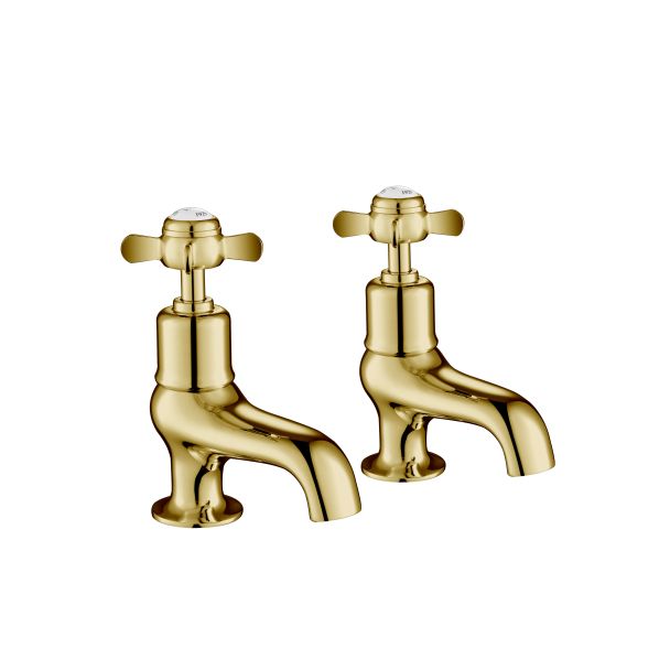 Just Taps Grosvenor Pinch Antique Brass Edition Bath Taps