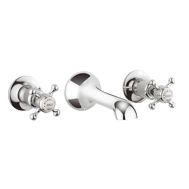 Crosswater Belgravia Crosshead Wall Mounted Basin 3 Hole Set