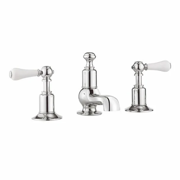 Crosswater Belgravia Lever Basin 3 Hole Set - With Pop-Up Waste