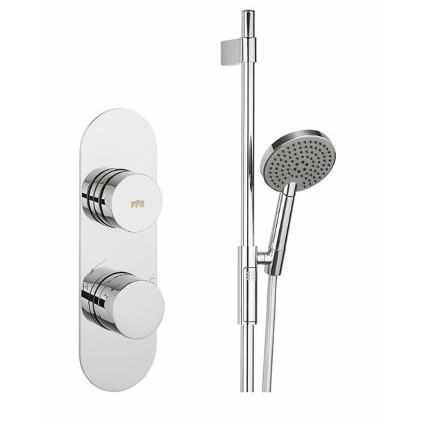 Crosswater Dial Valve 1 Control with Central Trim & Ethos Shower