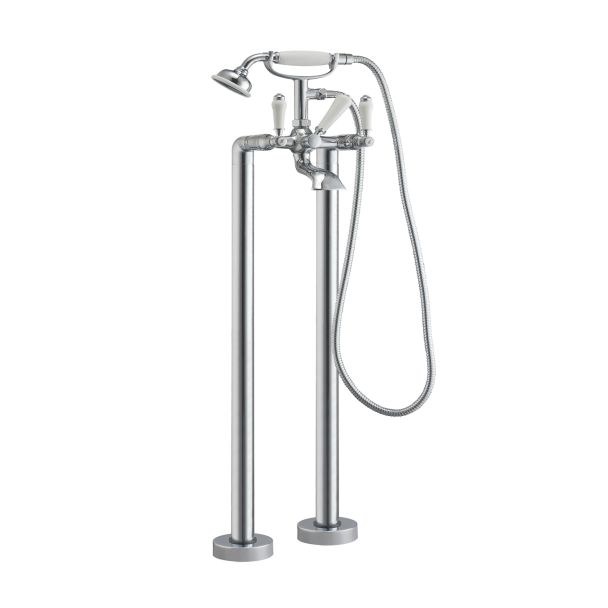 Just Taps Plus Sapphire Floor Standing Bath Shower Mixer with Kit