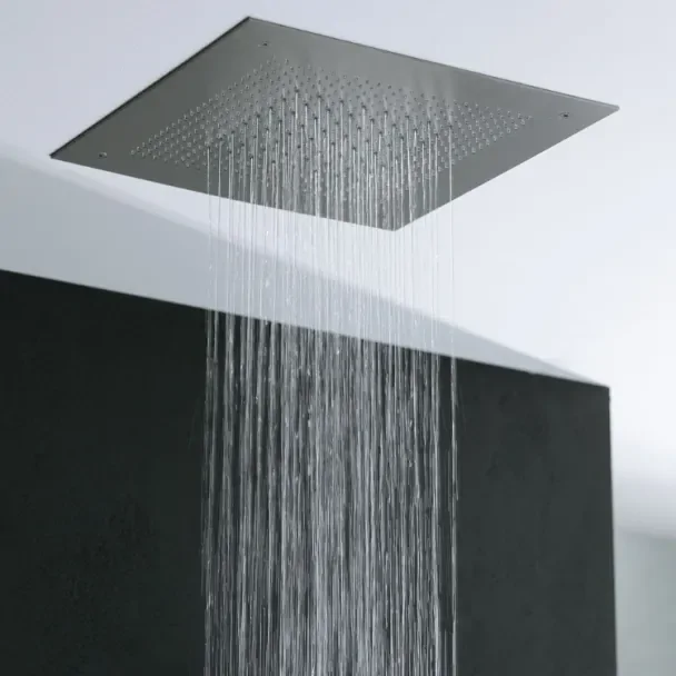 Crosswater Tranquil 380 Multi Flow Brushed Stainless Steel Recessed Shower Head