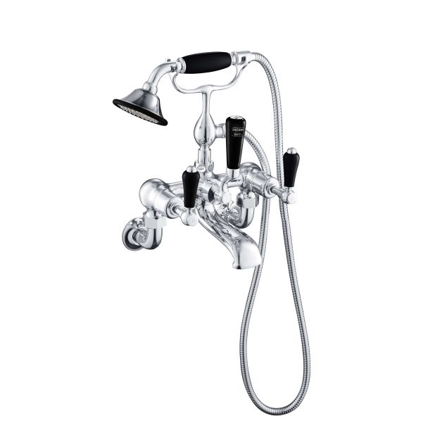 Just Taps Grosvenor Lever Black Edition Shower Mixer Wall Mounted with Kit