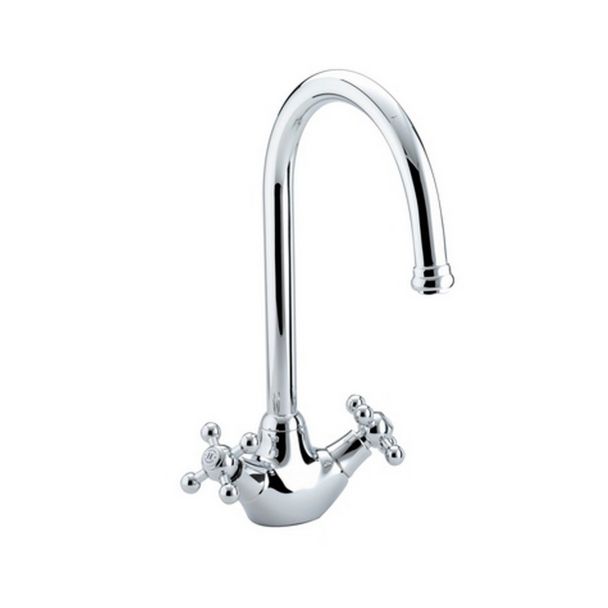 Just Taps Lincoln Monoblock Sink Mixer, Swivel Spout