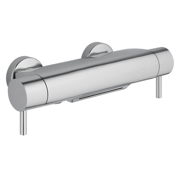 Just Taps Florence thermostatic bath and shower mixer deck mounted with cascade spout function