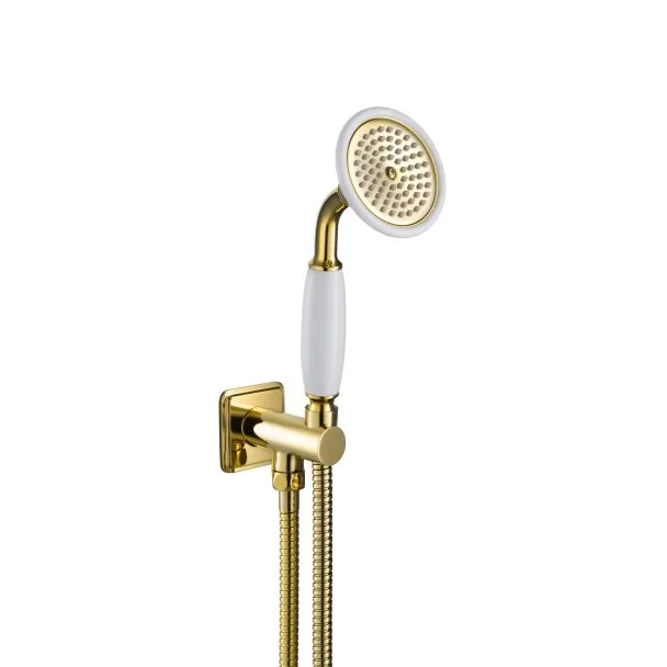 Just Taps Grosvenor Water Outlet and Holder with Hand-Shower, Side Fixing Brass with nickel finish