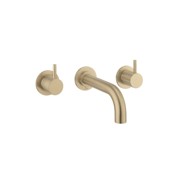 Crosswater MPRO Brushed Brass Wall Mounted Bath 3 Hole Set