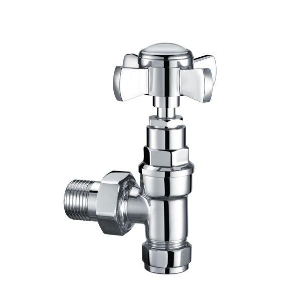 Just Taps Grosvenor Angled Radiator Valve Chrome