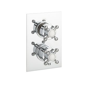 Just Taps Plus Victorian Thermostatic Concealed 2 Outlet Shower Valve