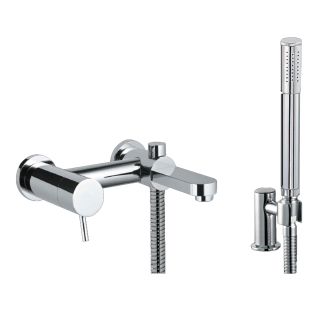 Just Taps Travina Single Lever Wall Mounted Bath Shower Mixer With Kit