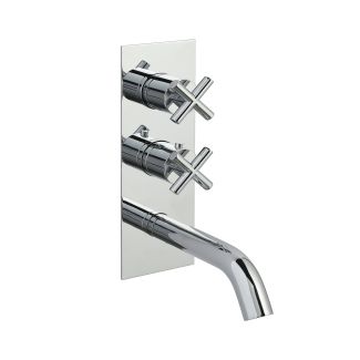 Just Taps Solex Thermostatic Concealed 2 Outlet Shower Valve With Spout