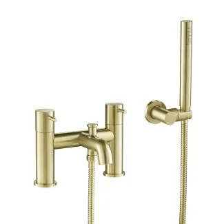 Just Taps Vos Brushed Brass Shower Mixer with Kit