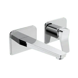 Just Taps Hix Chrome Single Lever Wall Mounted Basin Mixer