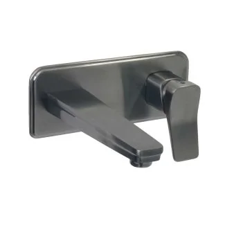 Just Taps HIX Single Lever Wall Mounted Basin Mixer Brushed Black 37231BBL