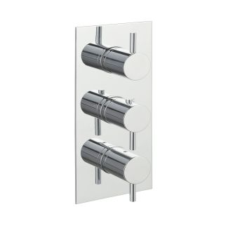 Just Taps Fonti thermostatic concealed 2 outlet shower valve, vertical MP 0.5 Designer Handle