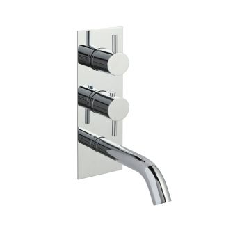 Just Taps Fonti thermostatic concealed 2 outlet shower valve, with spout MP 0.5