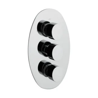 Just Taps Ovaline Thermostatic Concealed 2 Outlets Shower Valve, Vertical