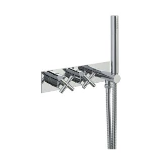 Just Taps Solex Thermostatic Concealed 2 Outlets Shower Valve With Attached Handset