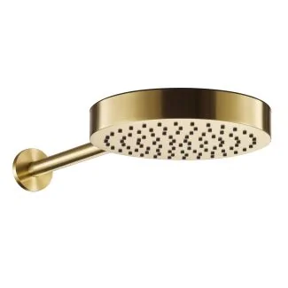 Just Taps Shower head and arm Brushed Brass