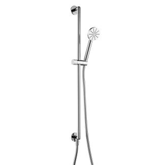 Just Taps Slide Rail with Round Shower Handle and Hose Chrome