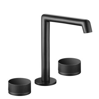 Just Taps 3 hole deck mounted basin mixer Matt Black