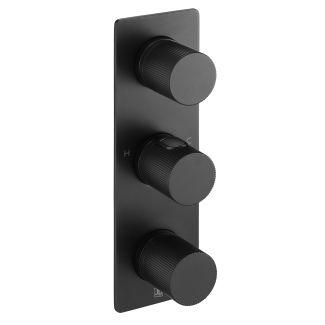 Just Taps Thermostatic concealed 2 outlet shower valve Matt Black 68690MB