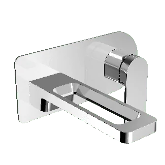 Just Taps AXEL Chrome single lever wall mounted basin mixer