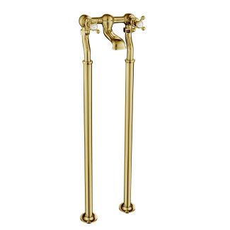 Just Taps Grosvenor Cross Antique Brass Edition Freestanding Bath Filler