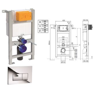 Just Taps 83cm Freestanding W.C. Frame