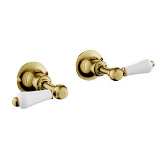 Just Taps Grosvenor Lever Antique Brass Edition Lever Wall Valves