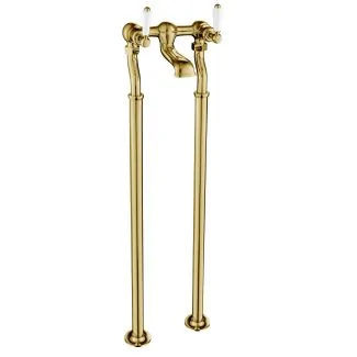 Just Taps Grosvenor Freestanding Bath Filler Brass with Nickel finish