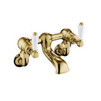 Just Taps Grosvenor Lever Antique Brass Edition Filler Wall Mounted