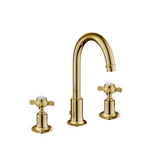 Just Taps Grosvenor Pinch Antique Brass Edition 3 Hole Basin Mixer – 273mm