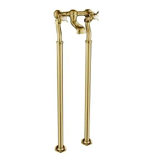 Just Taps Grosvenor Pinch Antique Brass Edition Freestanding Bath Filler