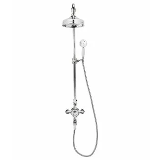 Crosswater Belgravia Exposed Shower Valve with 8" Fixed Head & Slider Rail