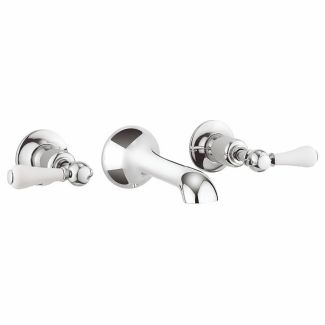 Crosswater Belgravia Lever Wall Mounted Basin 3 Hole Set