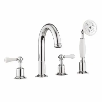 Crosswater Belgravia Lever Bath 4 Hole Set with Kit