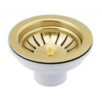 Just Taps Brushed Brass Basket Strainer Kitchen Sink Waste