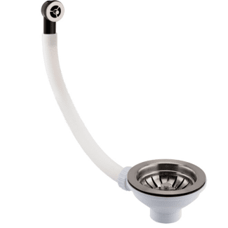 Just Taps Inox Basket Strainer Kitchen Sink Waste, Overflow Pipework & Cover - 90mm