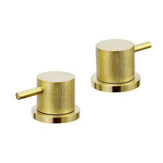 Just Taps Vos Brushed Brass Panel Valves