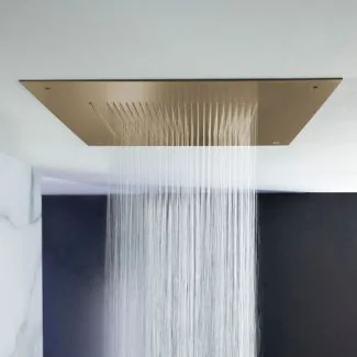 Crosswater Tranquil 500 Brushed Brass Recessed Shower Head